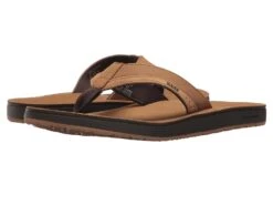 Reef Leather Contour Cushion (tan)