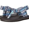Sanuk Yoga Sling 2 Prints (blue Topaz Island Stripe) 2 Sanuk Yoga Sling 2 Prints (blue Topaz Island Stripe) -Tide And Style Z4195031
