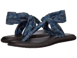Sanuk Yoga Sling Ella Prints (navy Paradise Palms)
