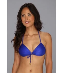 Cosita Buena Molded Push-up Bandeau Halter (electric Blue)
