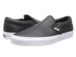 Vans Classic Slip-on Core Classics ((perf Leather) Black)