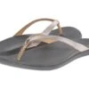 OluKai Ho'opio Leather (sliver/charcoal) -Tide And Style Z883956217223
