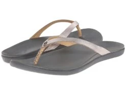 OluKai Ho'opio Leather (sliver/charcoal)