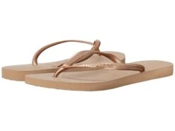 Havaianas Slim Flip Flops (rose Gold)