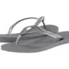 Havaianas Slim Flip Flops (steel Grey)