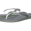 Havaianas Brazil Mix Flip Flops (steel Grey/white/white) -Tide And Style Z887252961705